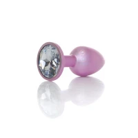 Анальная пробка BOSS SERIES Jewellery Pearl Pink Plug, металлическая, розовая, размер S — фото 7