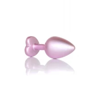 Анальна пробка Boss Series Plug Jewellery Pearl Pink Heart, прозора