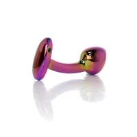 Анальный плаг Plug-Jewellery Curved, цветной кристалл, размер M, 90 мм — фото 6