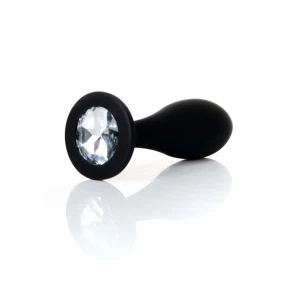 Анальная пробка BOSS SERIES Jewellery Plug Clear, силиконовая, прозрачная, M, 28 мм