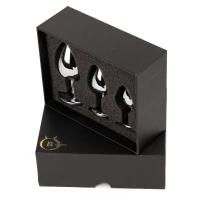 Набор анальных плагов BOSS SERIES Jewellery Silver PLUG SET, серебристый, диаметр 25 мм — фото 7