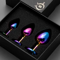 Набор анальных плагов Jewellery, с декоративным камнем — фото 9