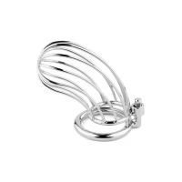 Пояс верности для мужчин Metal Penis Cock Cage, серебристый, металлический — фото 9