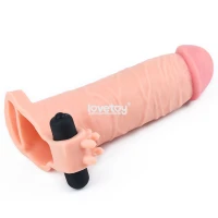 Вібронасадка на член Pleasure X-Tender Vibrating Penis Sleeve Brown #1 — фото 5