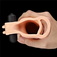 Насадка на пенис с вибрацией LOVETOY Add 2&quot; Pleasure X Tender, телесная — фото 4