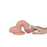 Фаллоимитатор LOVETOYS The Ultra Soft Dude, с мошонкой, телесный, 7.5&quot; / 19 см — фото 4