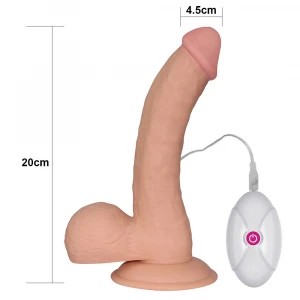 Реалистичный вибратор LOVETOY The Ultra Soft Dude, с присоской, телесный, 22 см