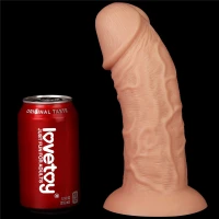 Фаллоимитатор LOVETOYS Legendary King-Sized Realistic Curved Dildo, телесный, 9,5&quot; / 24 см — фото 3