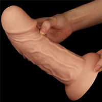 Фаллоимитатор LOVETOYS Legendary King-Sized Realistic Curved Dildo, телесный, 9,5&quot; / 24 см — фото 4