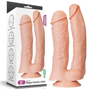 Двусторонний фаллоимитатор LOVETOYS Mega Double Dildo, реалистичный, 30 см