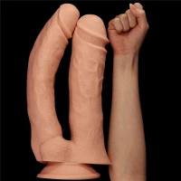 Двусторонний фаллоимитатор LOVETOYS Mega Double Dildo, реалистичный, 30 см — фото 3