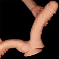 Двусторонний фаллоимитатор LOVETOYS Mega Double Dildo, реалистичный, 30 см — фото 4