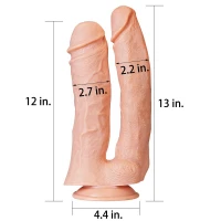Двусторонний фаллоимитатор LOVETOYS Mega Double Dildo, реалистичный, 30 см — фото 6