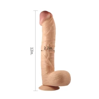 Фаллоимитатор с мошонкой LOVETOYS Legendary King-Sized Realistic Dildo, с присоской, телесный, 12&quot; / 30,5 см — фото 6