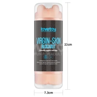 Мастурбатор LOVETOYS Virgin-Skin Blowout Double Side Stroker, с вагиной и анусом, телесный — фото 11