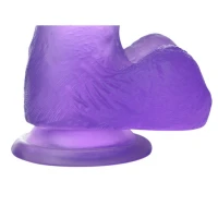 Фаллоимитатор с мошонкой LOVETOYS Jelly Studs Medium, с присоской, фиолетовый, 17 см — фото 7