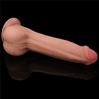 Фалоімітатор Sliding-Skin Dual Layer Dong 11.5, тілесний — фото 5