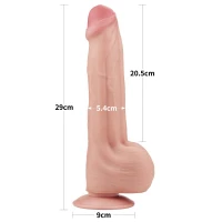 Фалоімітатор Sliding-Skin Dual Layer Dong 11.5, тілесний — фото 7