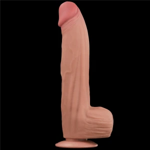 Фалоімітатор Sliding-Skin Dual Layer Dong King Sized 12, тілесний