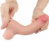 Фалоімітатор 8' Sliding Skin Dual Layer Dong Flesh — фото 4
