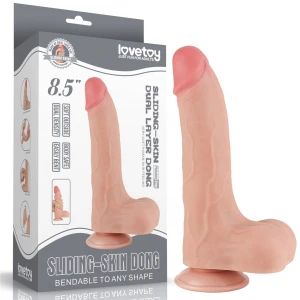 Фалоімітатор 8'5 Sliding Skin Dual Layer Dong Flesh