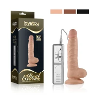 Реалистичный вибратор на присоске Real Extreme Vibrating Dildo, телесный, 22 см — фото 2