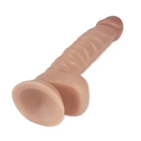 Реалистичный вибратор на присоске Real Extreme Vibrating Dildo, телесный, 22 см — фото 5