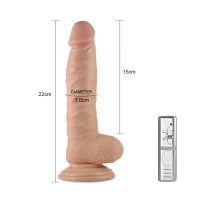 Реалистичный вибратор на присоске Real Extreme Vibrating Dildo, телесный, 22 см — фото 6