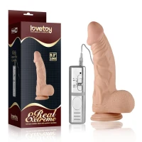 Реалистичный вибратор на присоске LOVETOYS Real Extreme, телесный