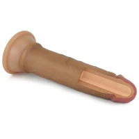 Фалоімітатор LOVETOYS Dual-Layered Silicone Nature Cock, без мошонки, коричневий — фото 8