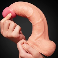 Фалоімітатор 10'' Dual layered Platinum Silicone Cock — фото 4