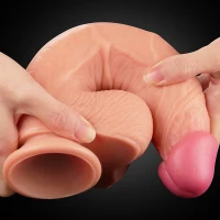 Фалоімітатор 10'' Dual layered Platinum Silicone Cock — фото 5