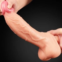 Фалоімітатор 10'' Dual layered Platinum Silicone Cock — фото 6