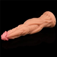 Фалоiмiтатор значного розмiру 9.5'' Dual layered Platinum Silicone Cock – Flesh — фото 3