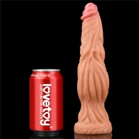 Фалоiмiтатор значного розмiру 9.5'' Dual layered Platinum Silicone Cock – Flesh — фото 4