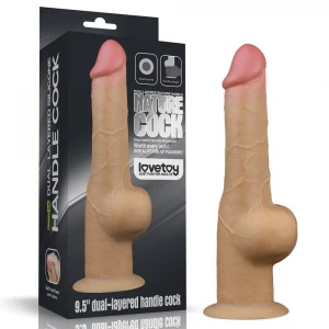 Фалоімітатор Dual Layered Silicone Nature Cock 9.5, тілесний
