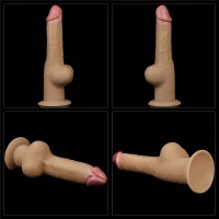 Фалоімітатор Dual Layered Silicone Nature Cock 9.5, тілесний — фото 2