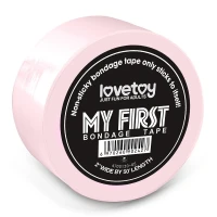 Бондажный скотч LOVETOYS My First Non Sticky Bondage, розовый