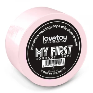 Бондажный скотч LOVETOYS My First Non Sticky Bondage, розовый
