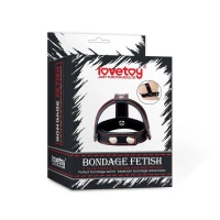 Бондаж на пеніс та мошонку Tstyle Leather Cockring With Ball
