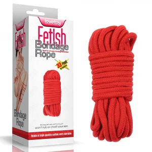 Веревка для бондажа Fetish, красная