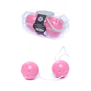 Вагинальные шарики BOSS SERIES Duo-Balls, розовые, диаметр 32 мм