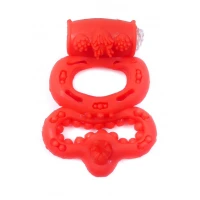 Ерекційне кільце з вібрацією BOSS SERIES Ring, червоне