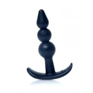 Анальна пробка BOSS SERIES EasyLove T-Plug Ripple, чорна