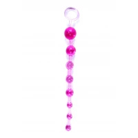 Анальний ланцюжок BOSS SERIES Jelly Anal Beads, рожевий, 29 см