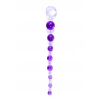 Анальний ланцюжок BOSS SERIES Jelly Anal Beads, фіолетовий, 29 см