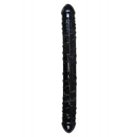 Двосторонній фалоімітатор BOSS SERIES Flexible Double Dong, чорний
