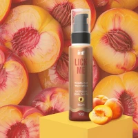 Оральний лубрикант із зігріваючим ефектом INTT COSMETICS Lick Me Kissable Gel, персик, 50 мл — фото 4