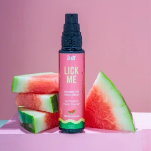 Оральний лубрикант із зігріваючим ефектом INTT COSMETICS Lick Me, смак кавуна, 50 мл