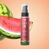 Оральний лубрикант із зігріваючим ефектом INTT COSMETICS Lick Me, смак кавуна, 50 мл — фото 2